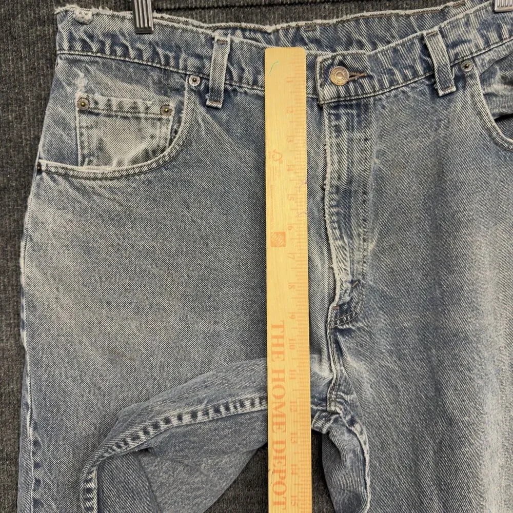 VTG 90s Levis 545 Relaxed Loose Fit Jeans Mens 38x30 Blue USA Made Distressed